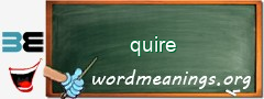 WordMeaning blackboard for quire